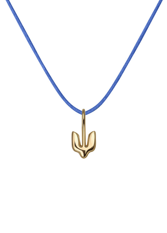 Gold Plated Pendant Trident for children