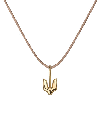 Gold Plated Pendant Trident for children