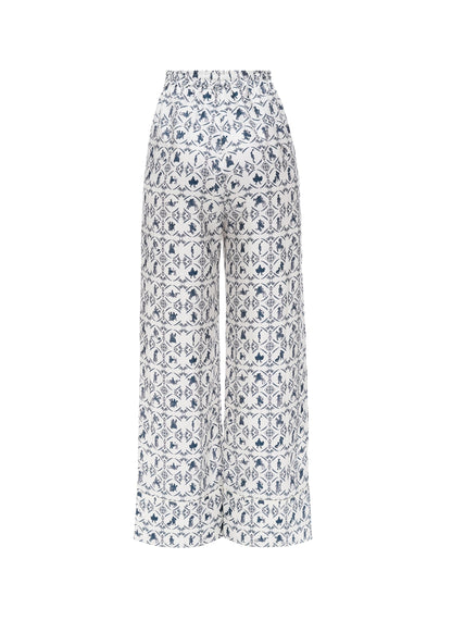 Silk Pants Vechornytsi in White