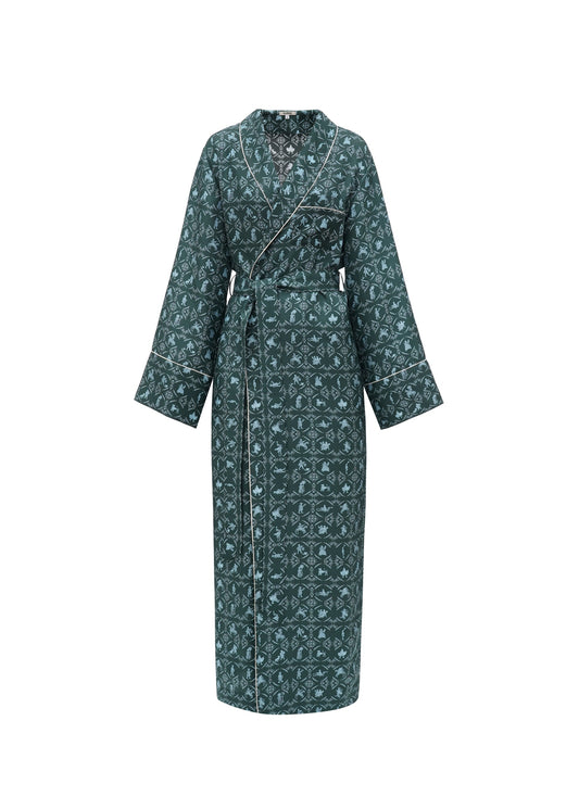 Long Silk Robe Vechornytsi in Dark
