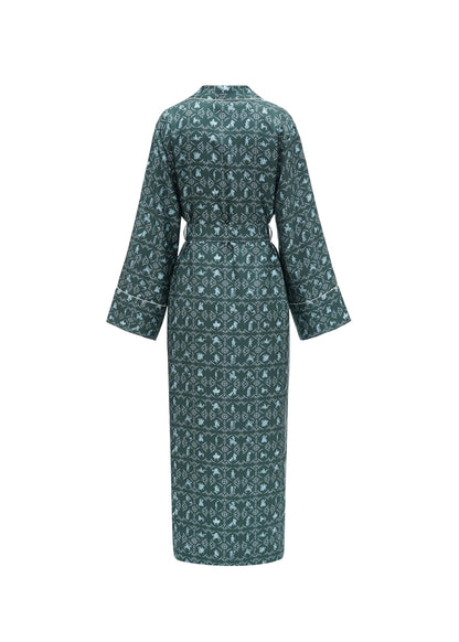 Long Silk Robe Vechornytsi in Dark