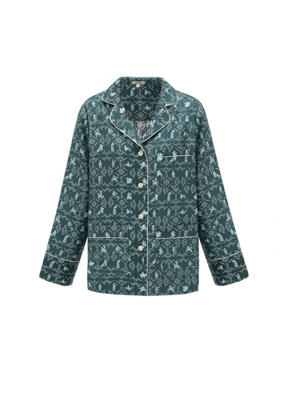 Silk shirt 'Vechornytsi' in dark