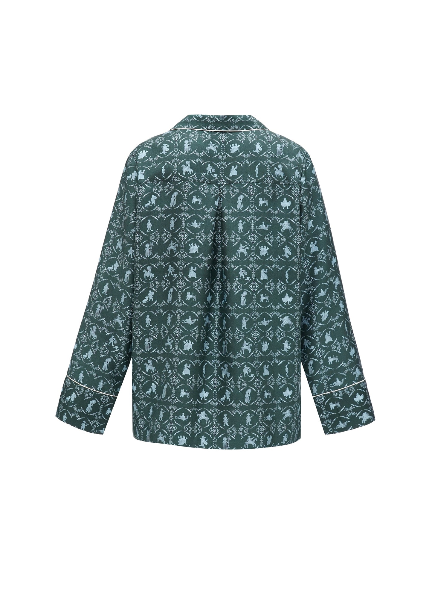 Silk shirt 'Vechornytsi' in dark