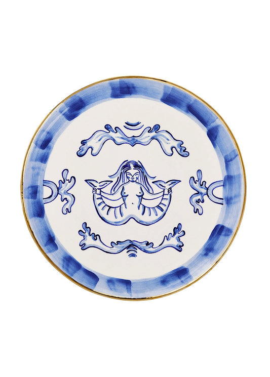 Ceramic plate with a siren