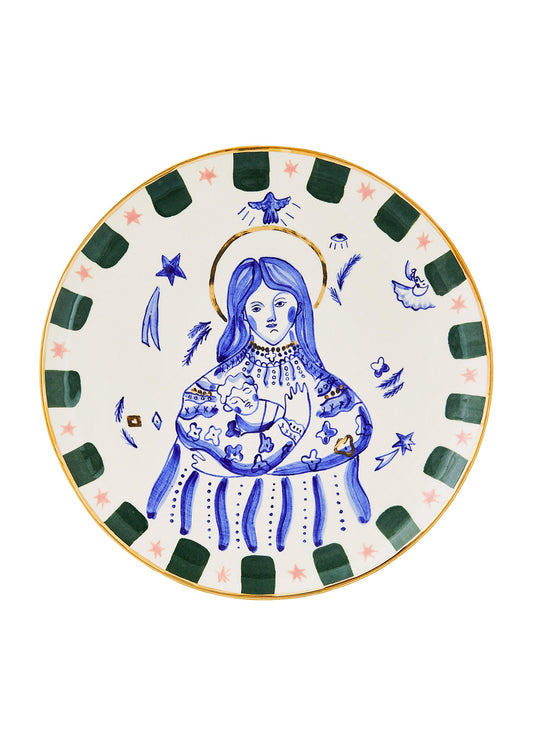 Ceramic plate with the image of Mary, mother of Jesus