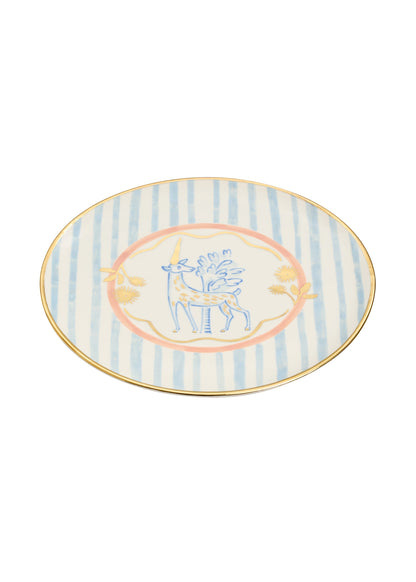 Unicorn Plate in Blue