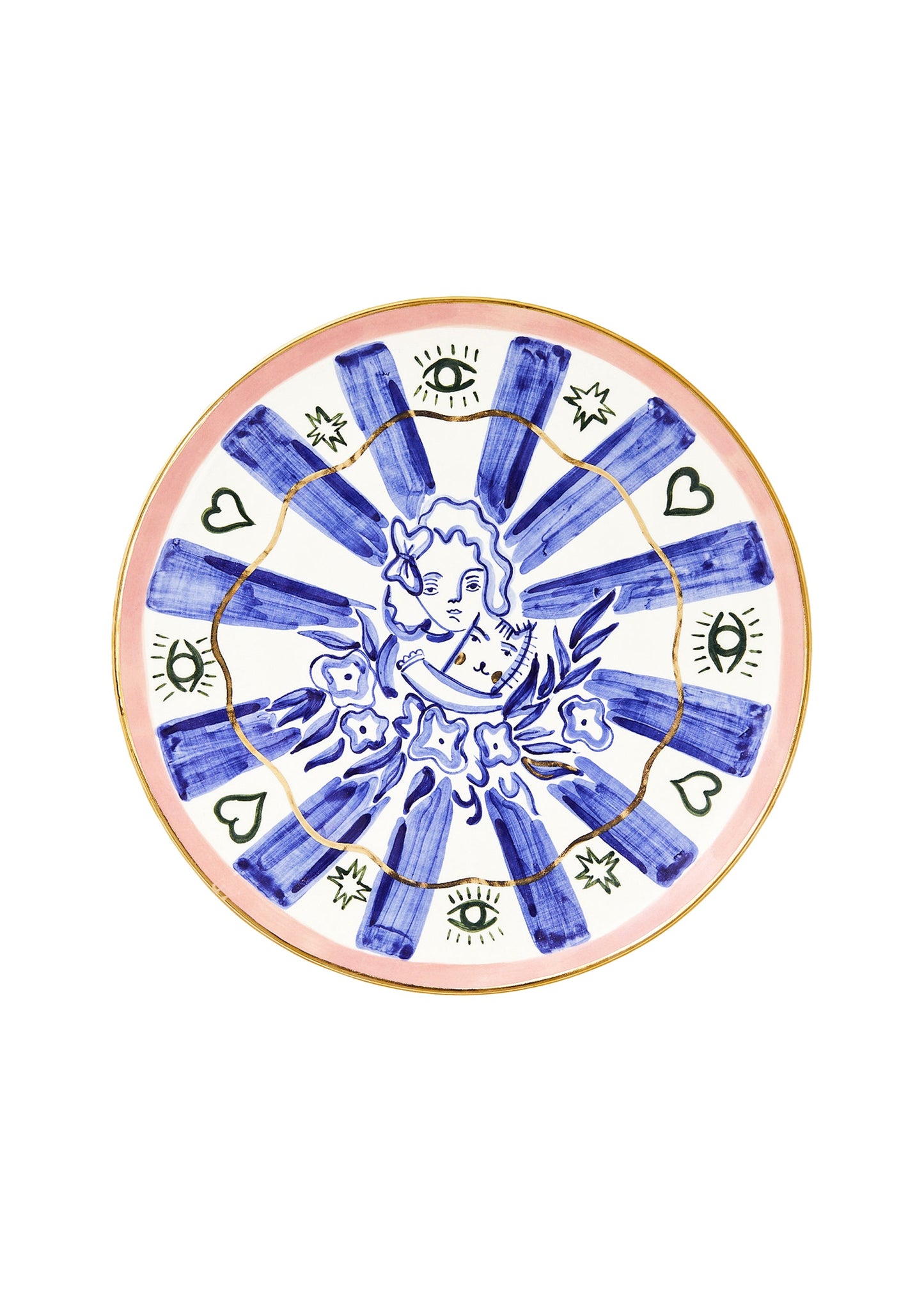 Ceramic plate with the image of a girl