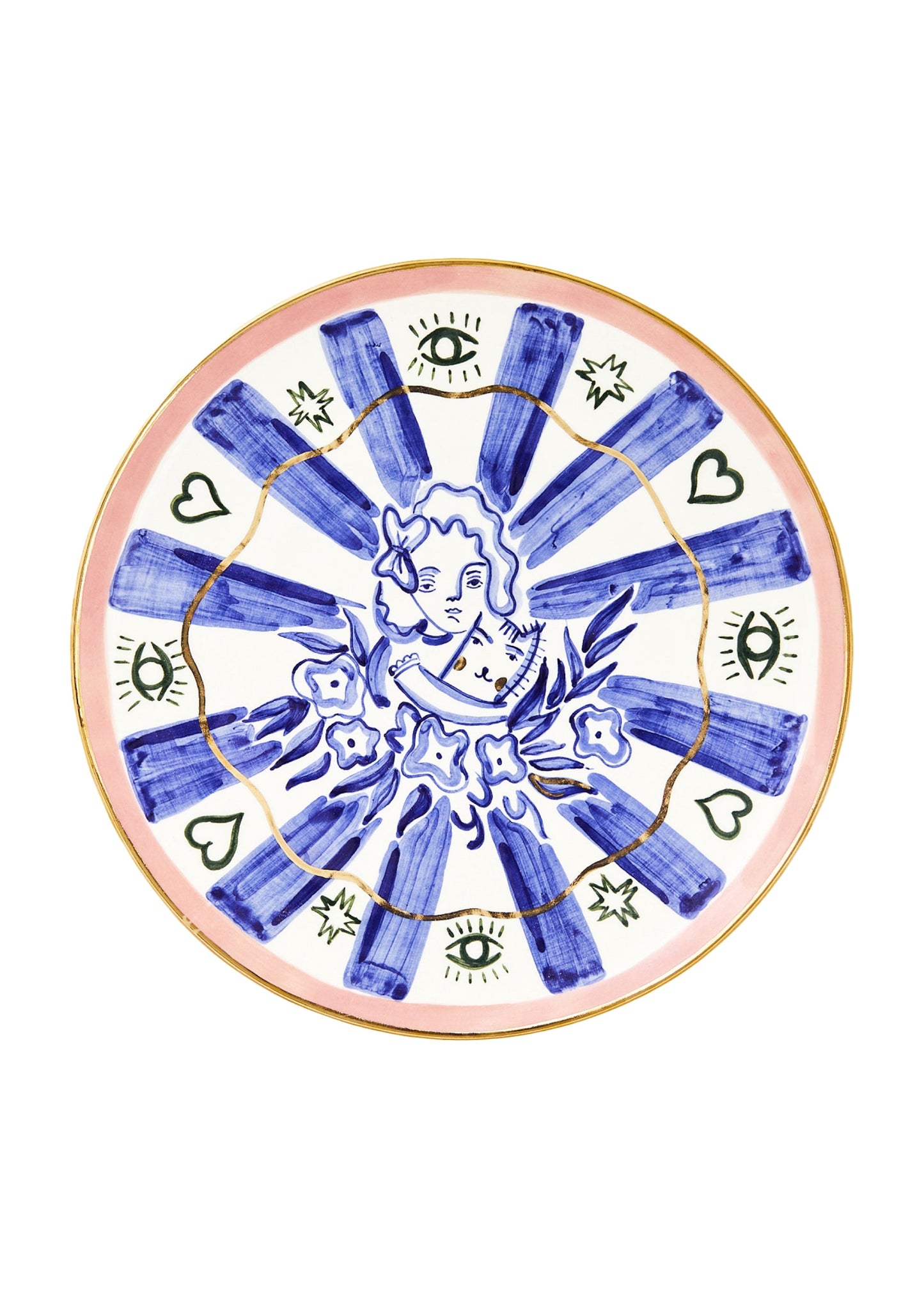 Ceramic plate with the image of a girl