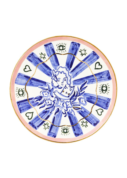 Ceramic plate with the image of a girl
