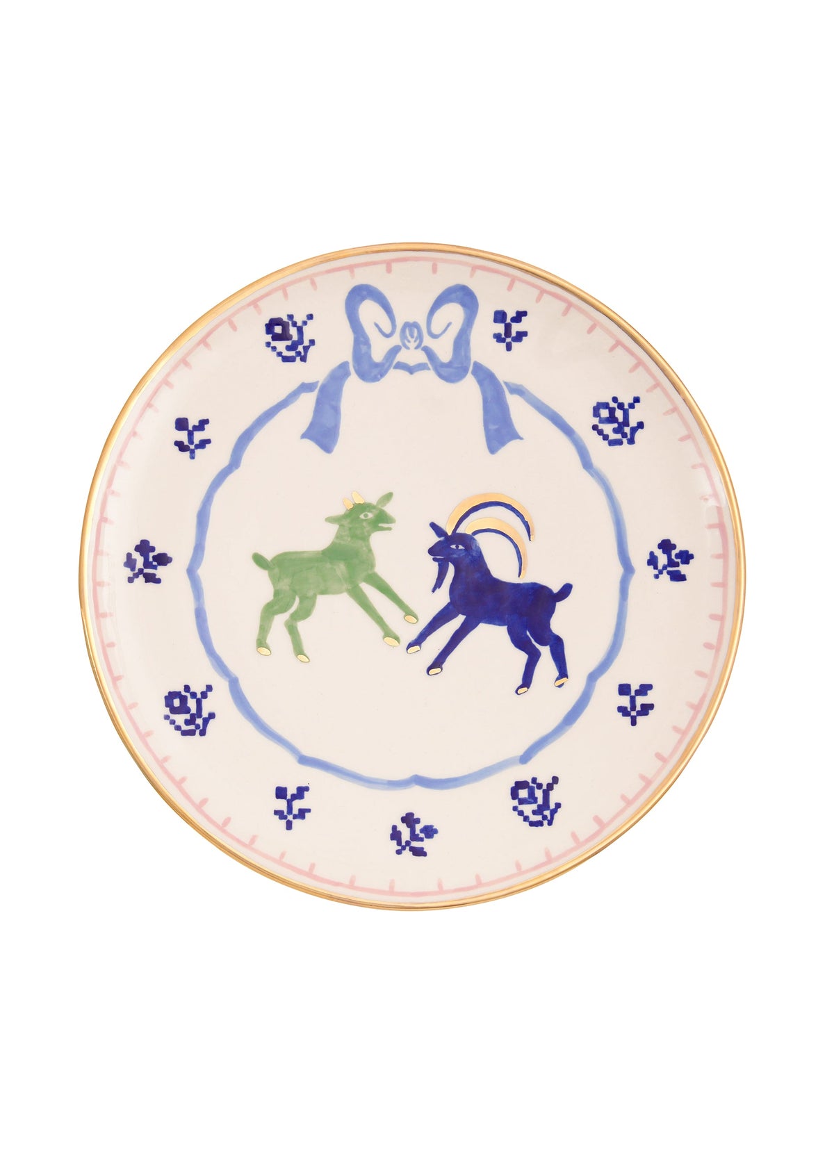 Goats Round Plate 24 cm slide 1