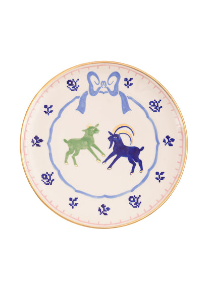 Goats Round Plate 24 cm