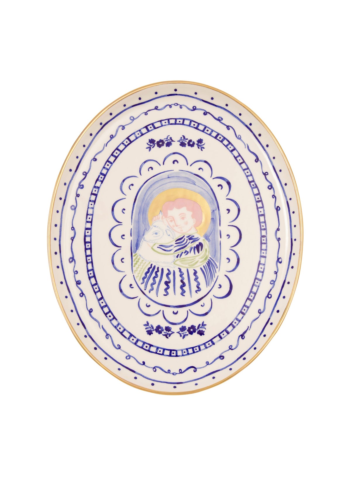 Ivan with Lamb Oval Plate slide 1