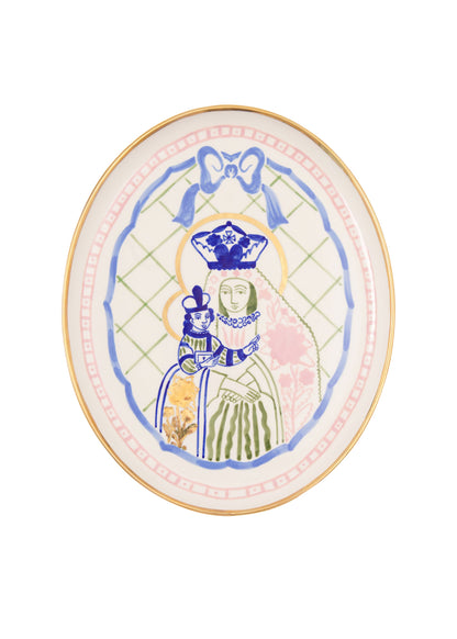 Virgin and Child Oval Plate