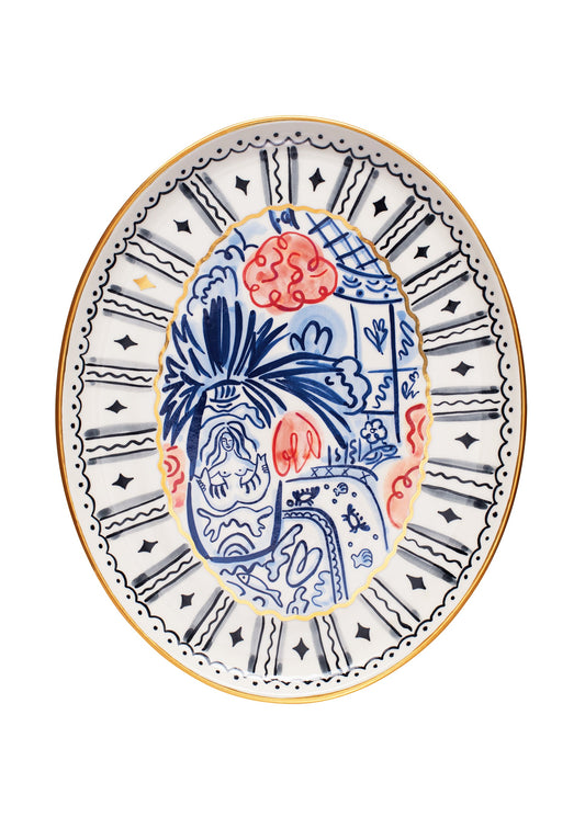 Still Life Oval Plate