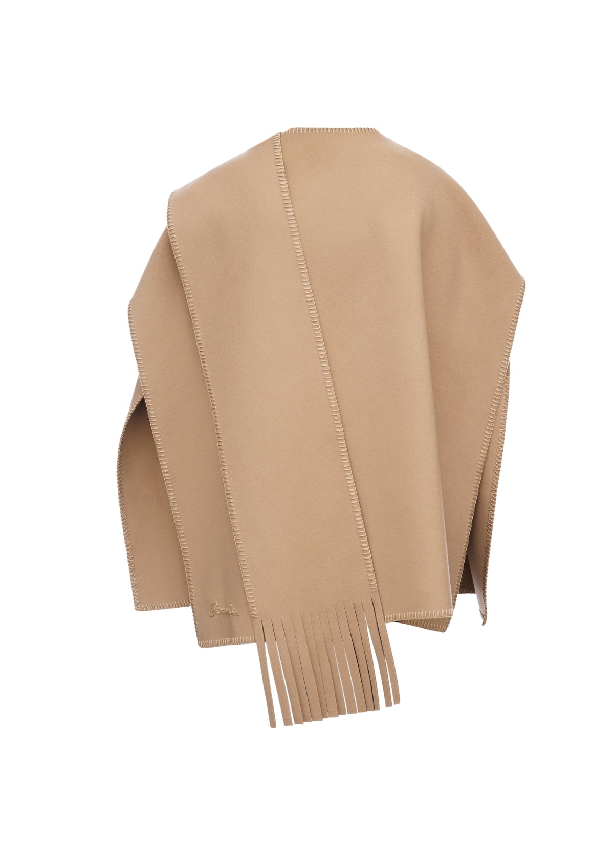 Chuga Scarf Poncho in Beige slide 3