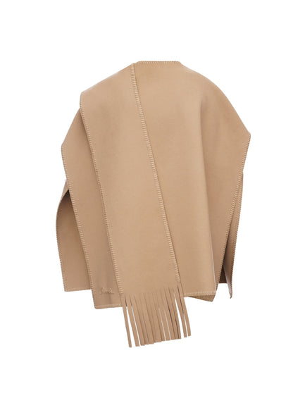 Chuga Scarf Poncho in Beige