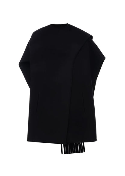Chuga Scarf Poncho in Black