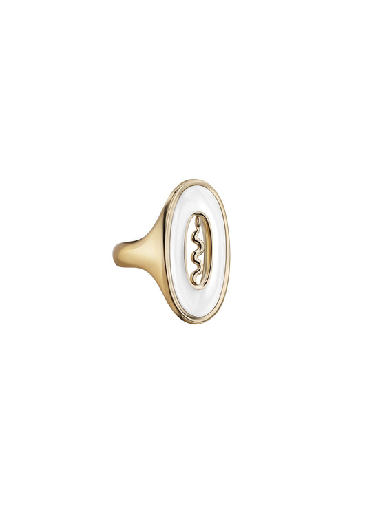 Serpent Ring in White