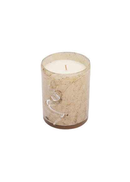 Serpent Glass Candle in Beige