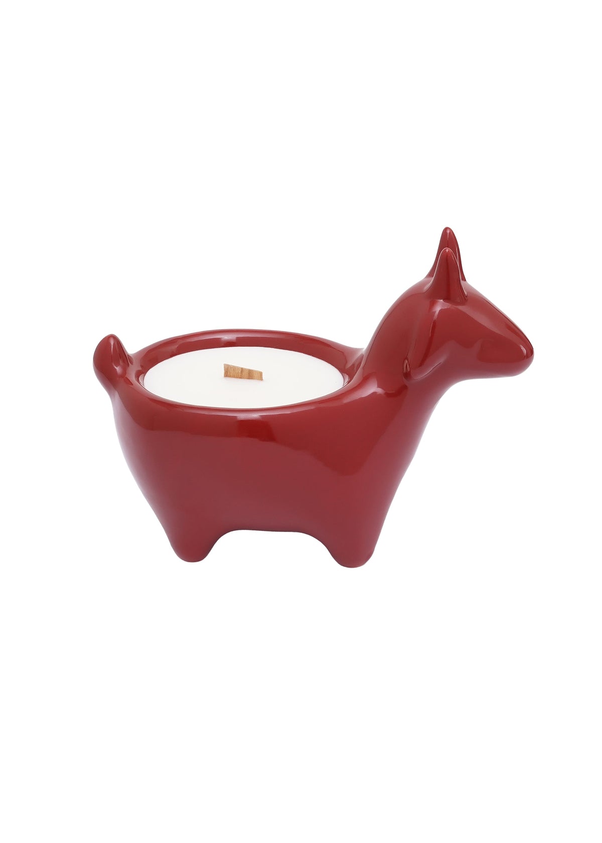 Goat Candle in Burgundy