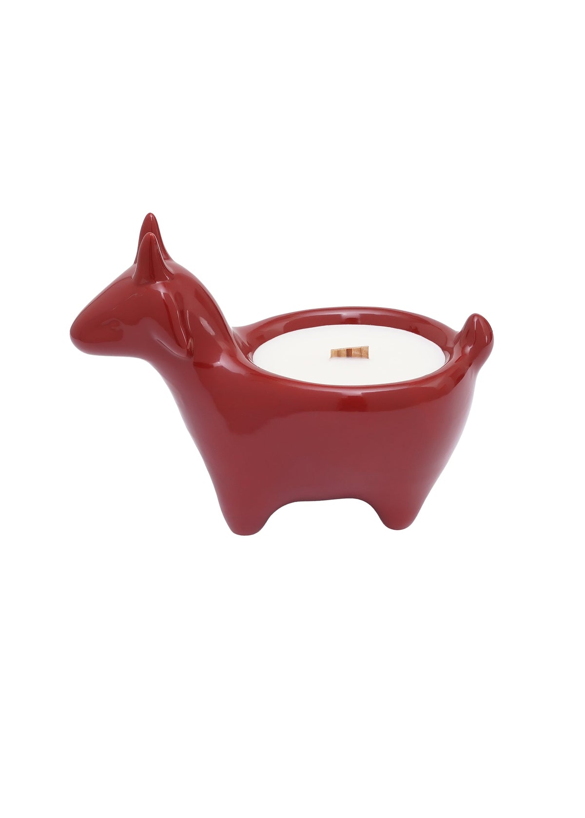 Goat Candle in Burgundy
