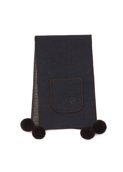 GUNIA Cashmere Scarf in Dark-Grey