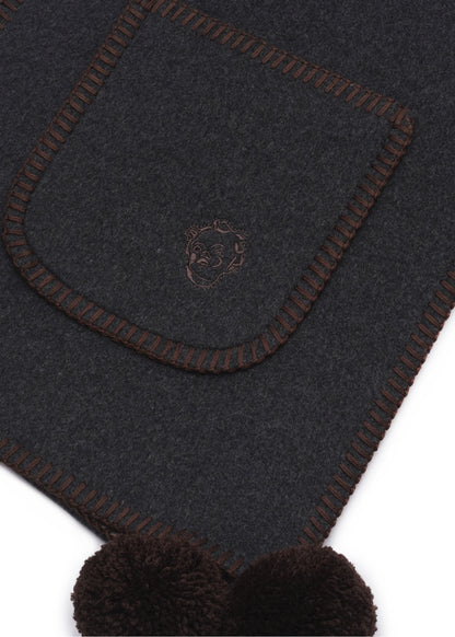 GUNIA Cashmere Scarf in Dark-Grey