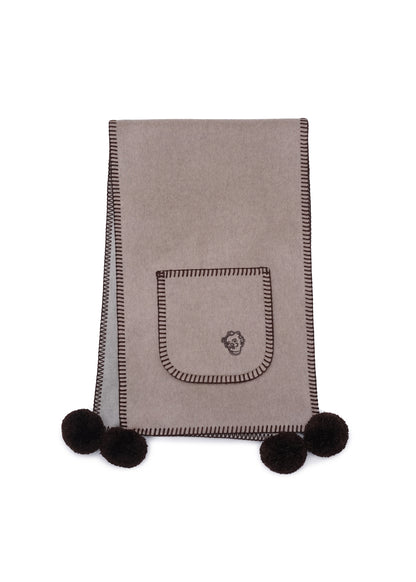 GUNIA Cashmere Scarf in Brown-grey