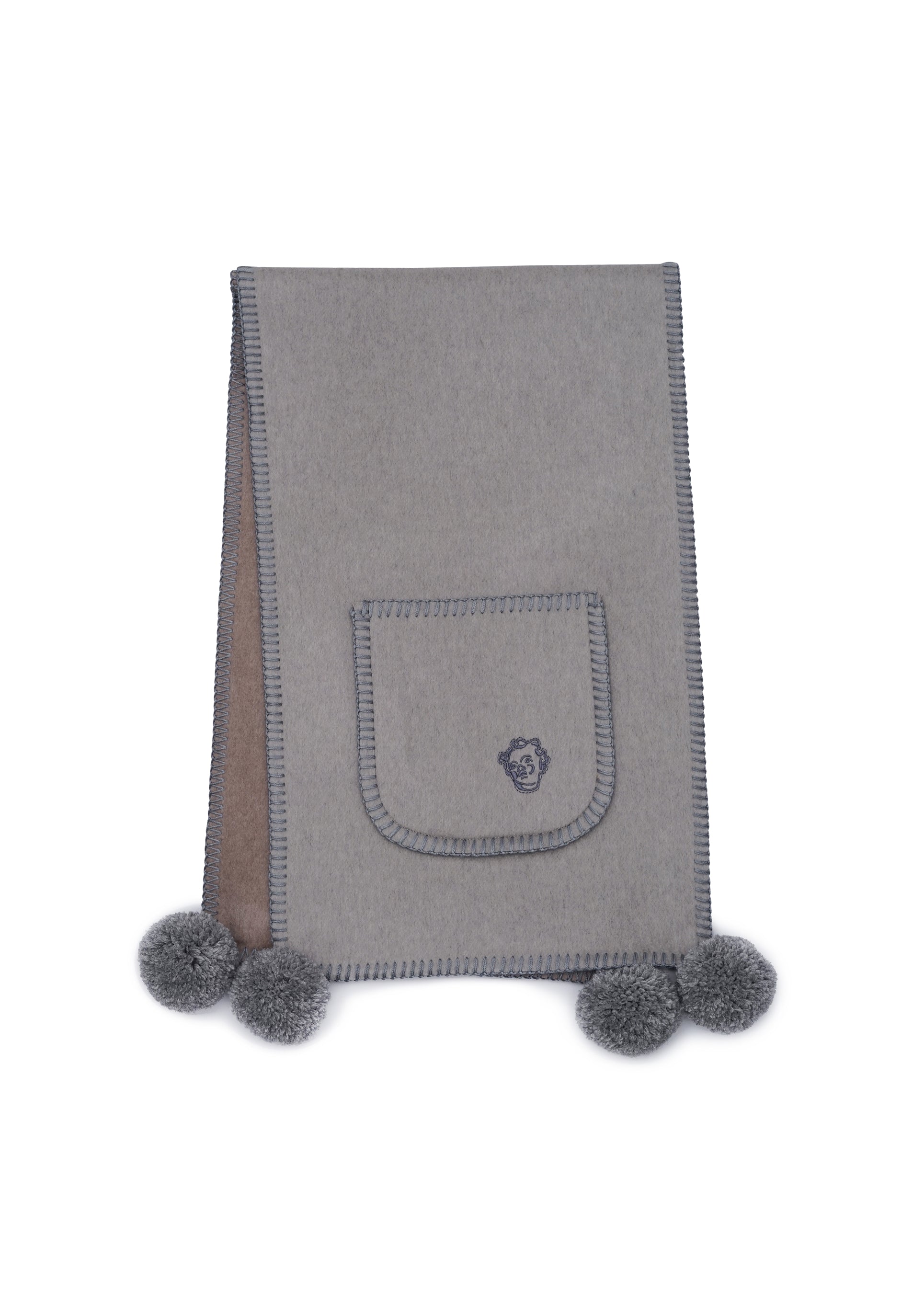 GUNIA Cashmere Scarf in Grey-brown slide 1