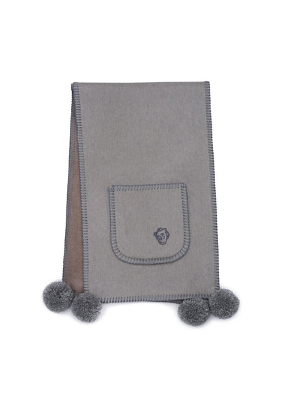 GUNIA Cashmere Scarf in Grey-brown