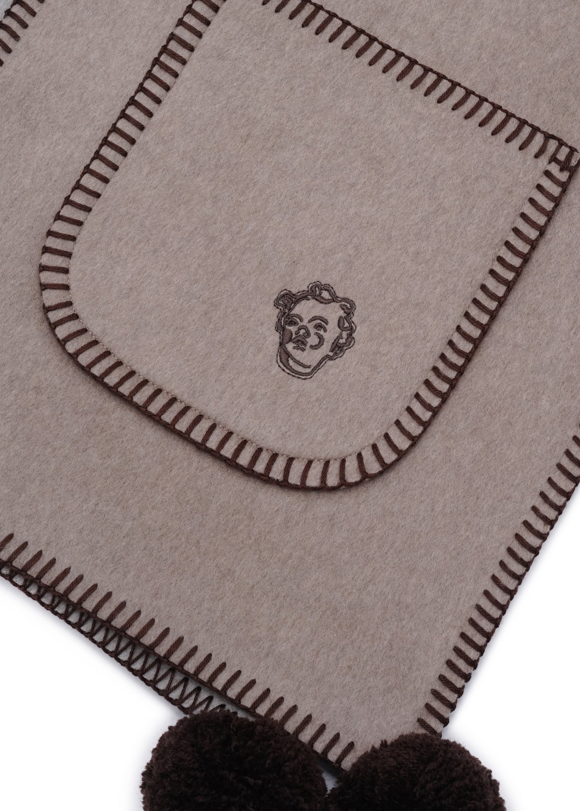 GUNIA Cashmere Scarf in Brown-grey slide 2