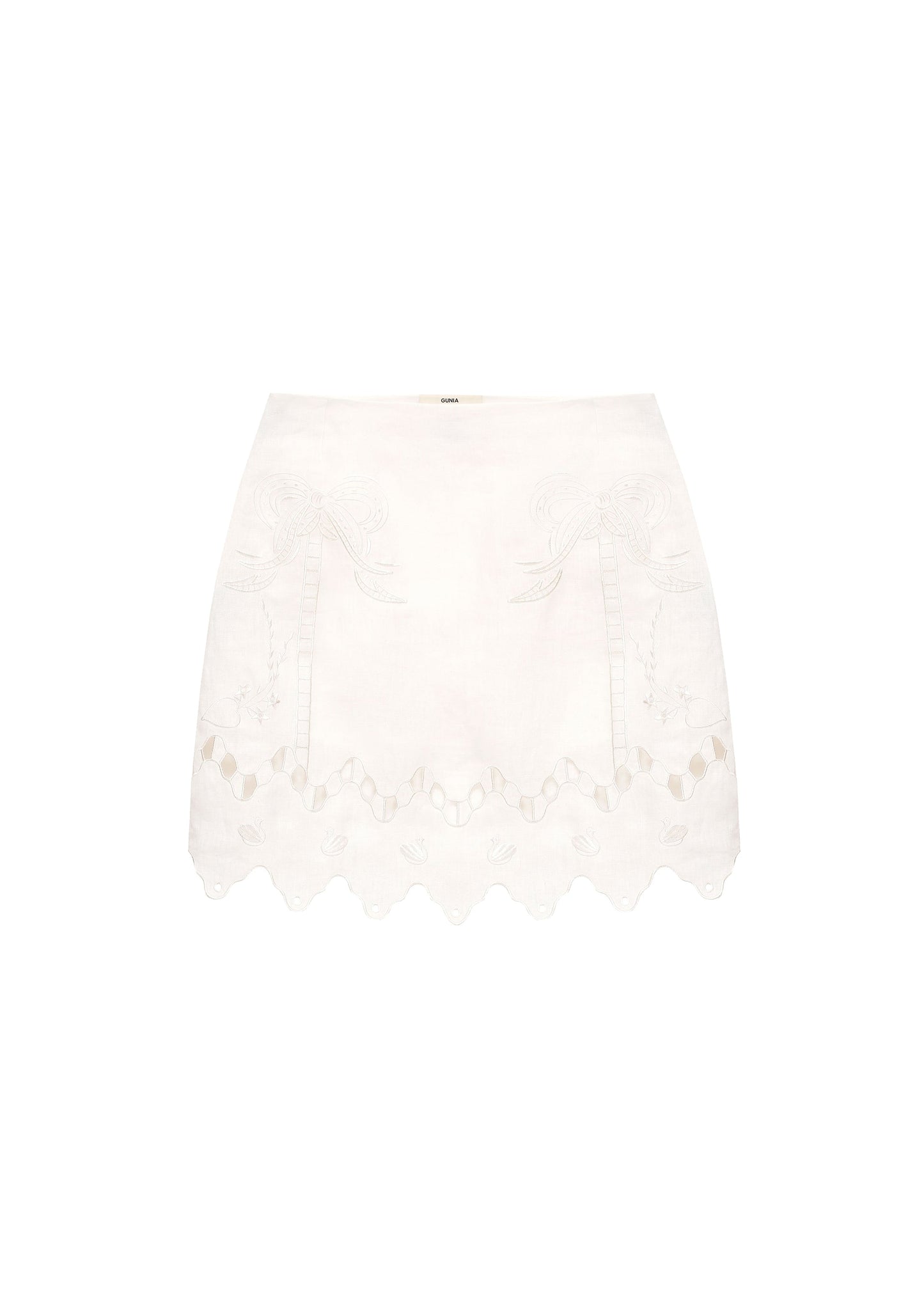 Yasna Embroidered Skirt in Milk