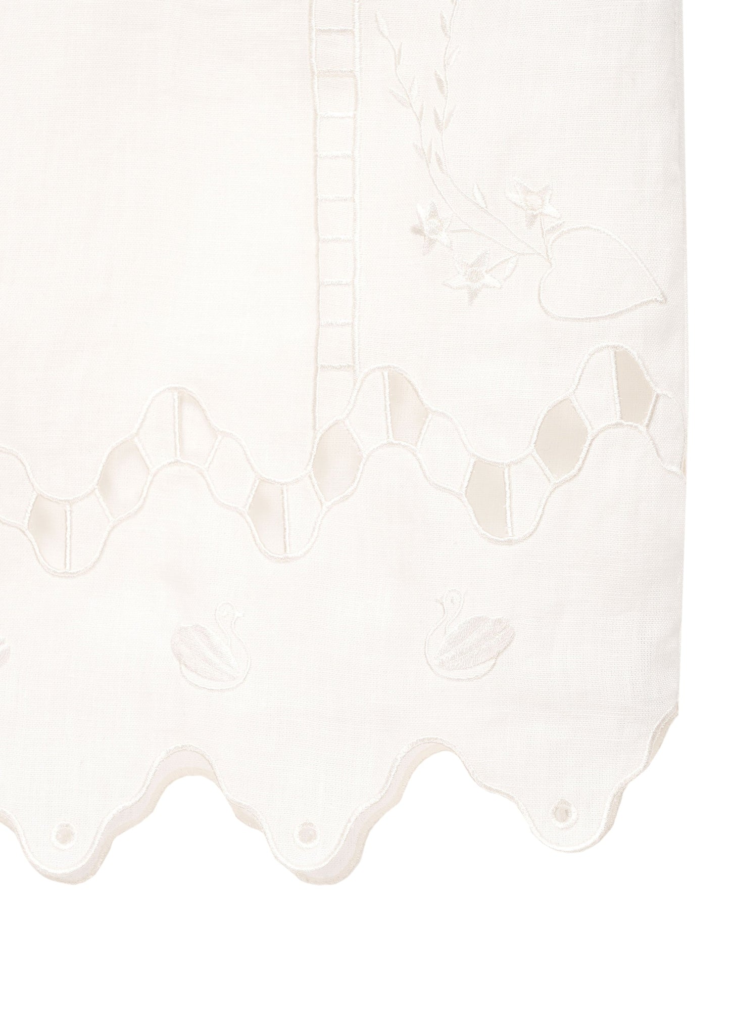 Yasna Embroidered Skirt in Milk