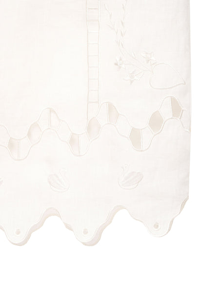 Yasna Embroidered Skirt in Milk