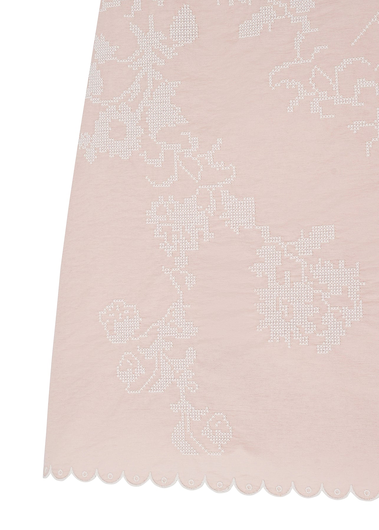 Mini skirt with Tyn Embroidery in pink slide 2