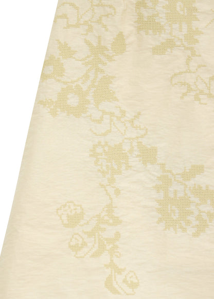 Mini skirt with Tyn Embroidery in yellow