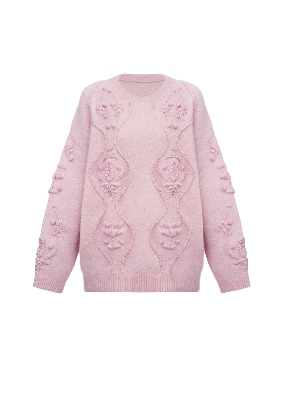 Flowers Sweater in Pink