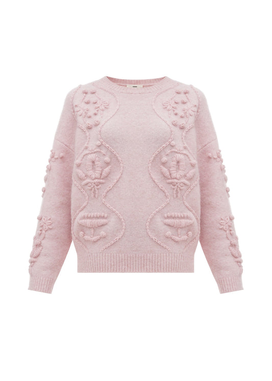 Flowers Sweater in Pink