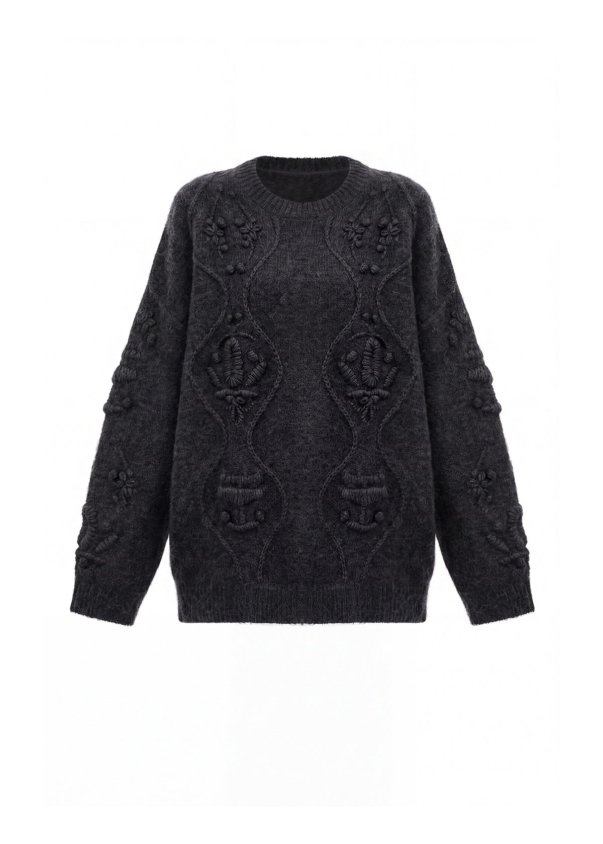 Flowers Sweater in Grey