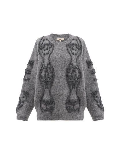 Sweater Flowers in Grey