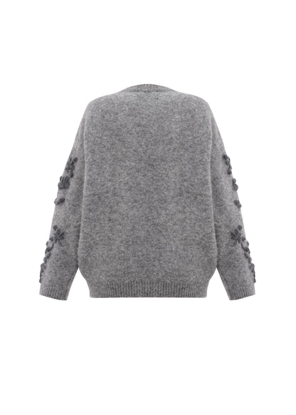 Flowers Sweater in Grey