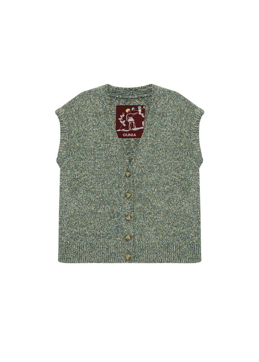 Mélange Button Up Vest