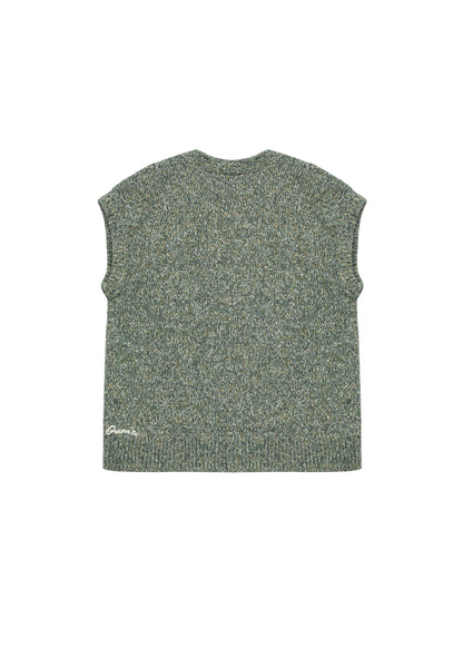 Mélange Button Up Vest