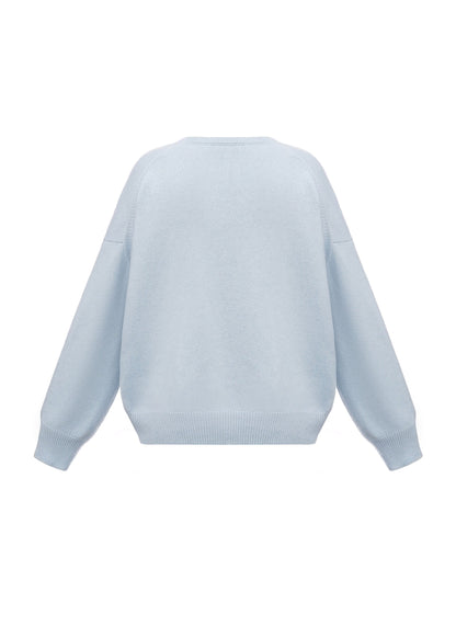 Sweater with GUNIA Embroidery in Blue