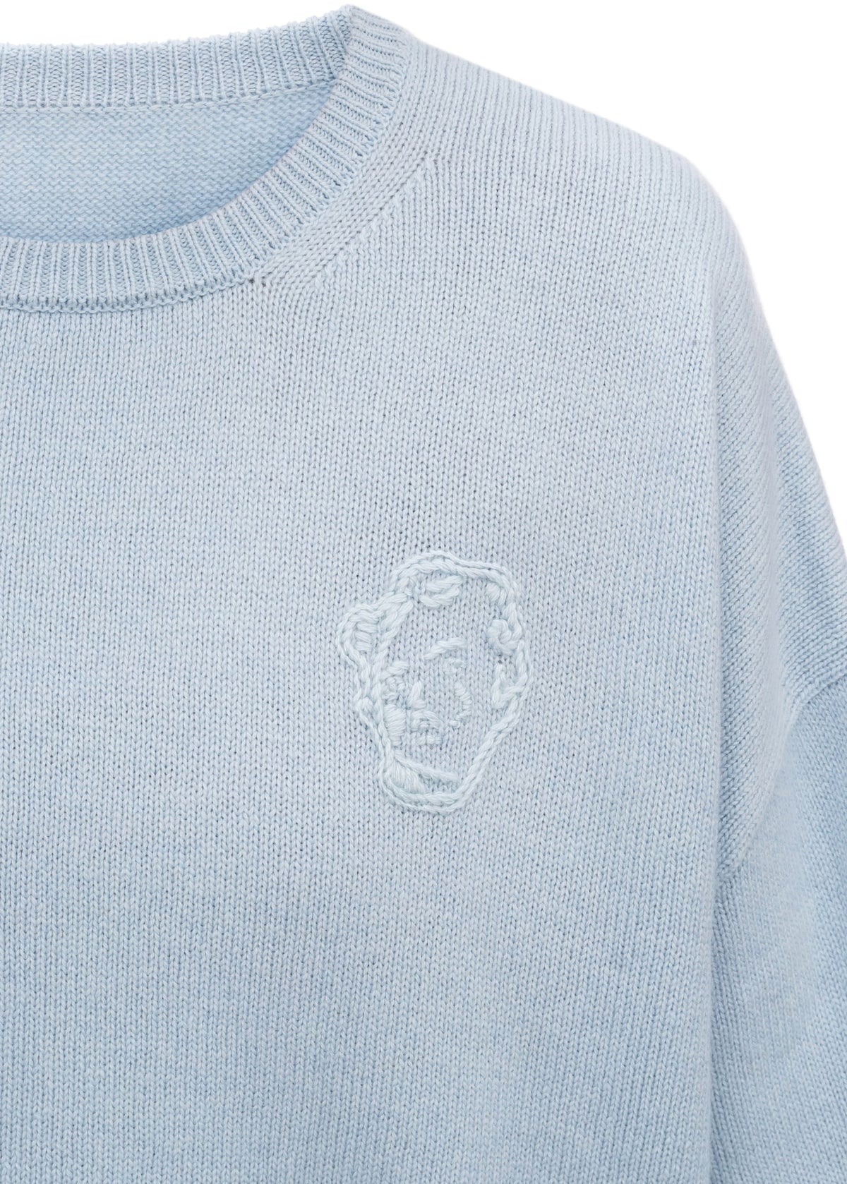 Sweater with GUNIA Embroidery in Blue