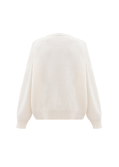 Sweater with Angel in Milk