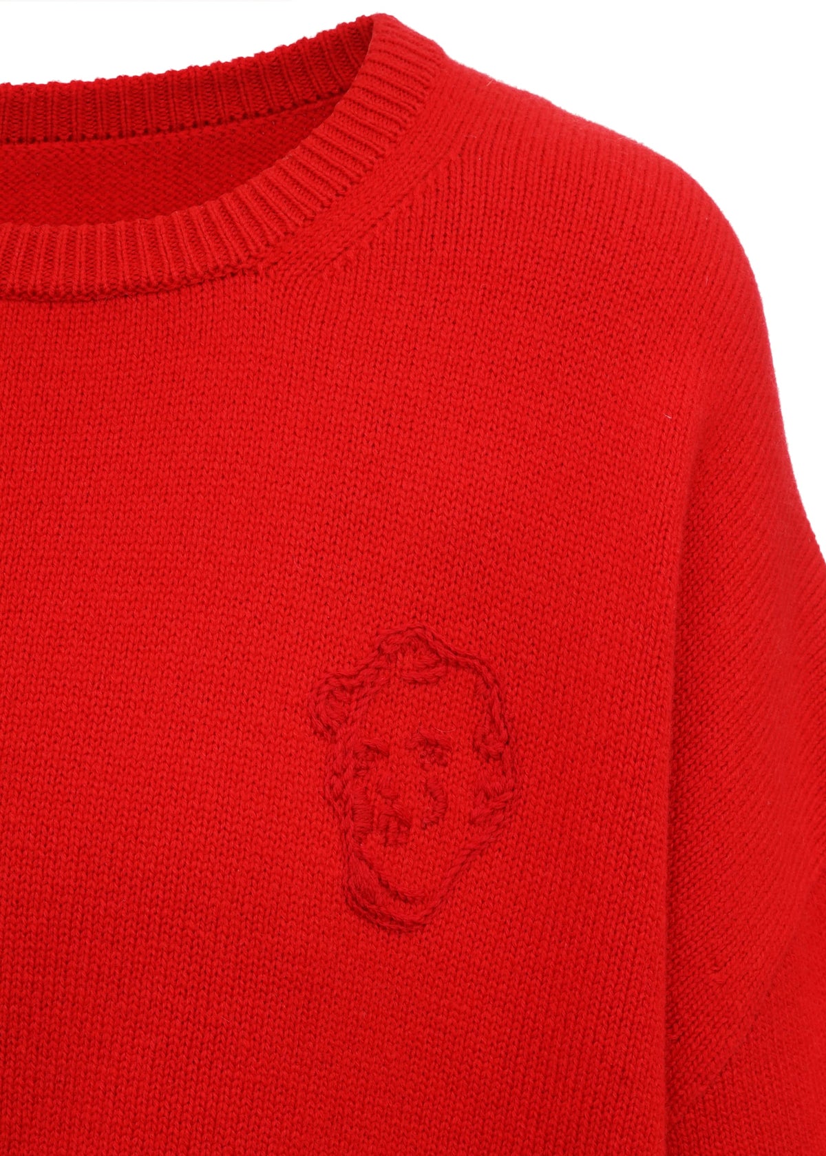 Sweater with GUNIA Embroidery in Red