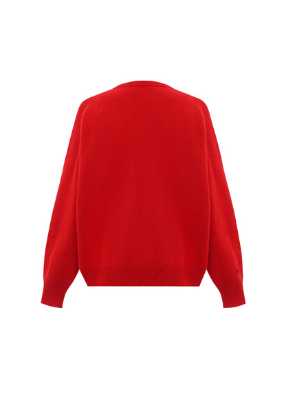 Sweater with Angel in Red
