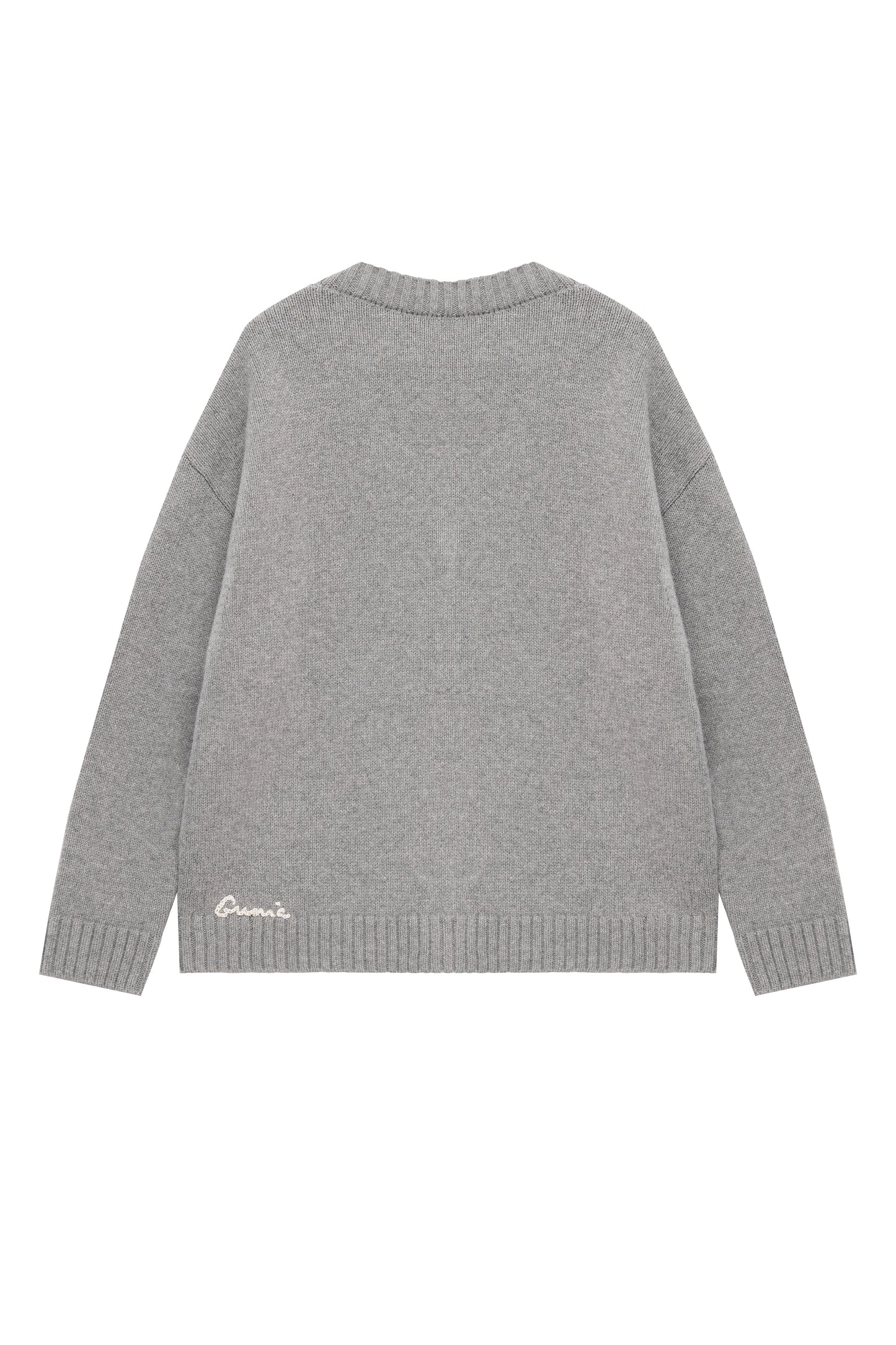 Lace-trimmed Cardigan in Grey
