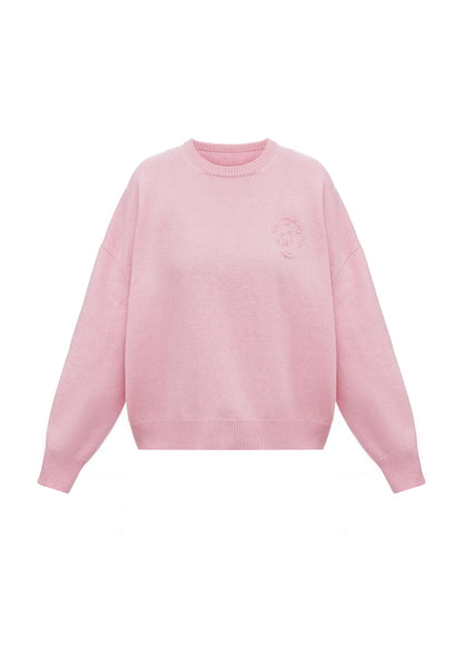 Sweater with GUNIA Embroidery in Pink